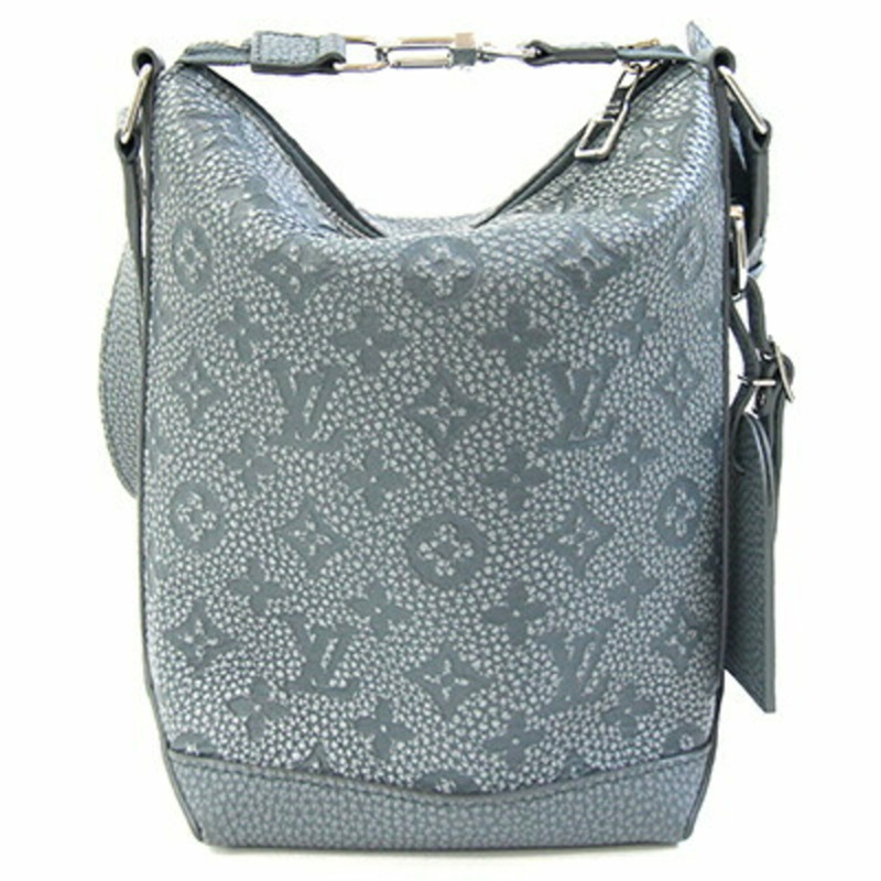 Louis Vuitton Taurillon Climbing Hobo Cruiser PM 單肩包 M20875 灰色皮革斜背包（男士）-1