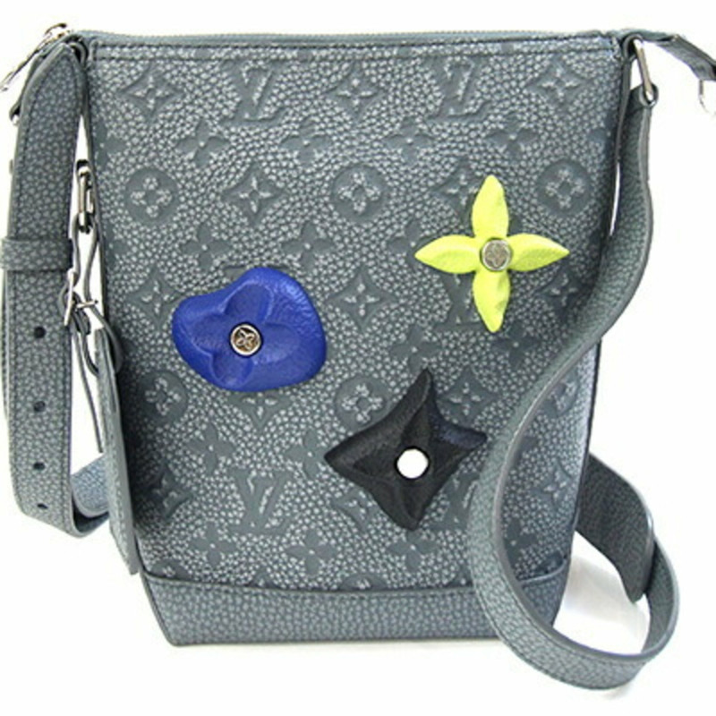 Louis Vuitton Taurillon Climbing Hobo Cruiser PM 單肩包 M20875 灰色皮革斜背包（男士）-4