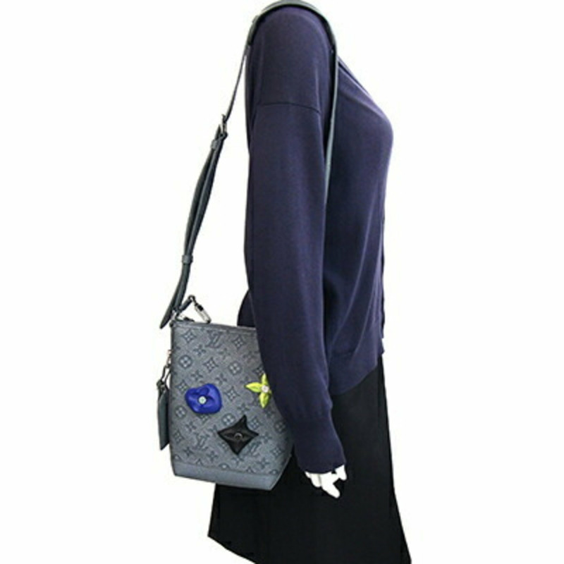 Louis Vuitton Taurillon Climbing Hobo Cruiser PM 單肩包 M20875 灰色皮革斜背包（男士）-8