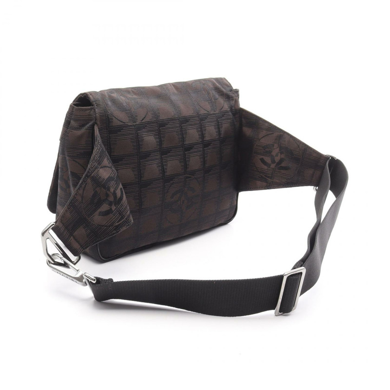 CHANEL 新款旅行腰包 A29346 尼龍帆布 棕色黑色 二手 女款 SHW-1