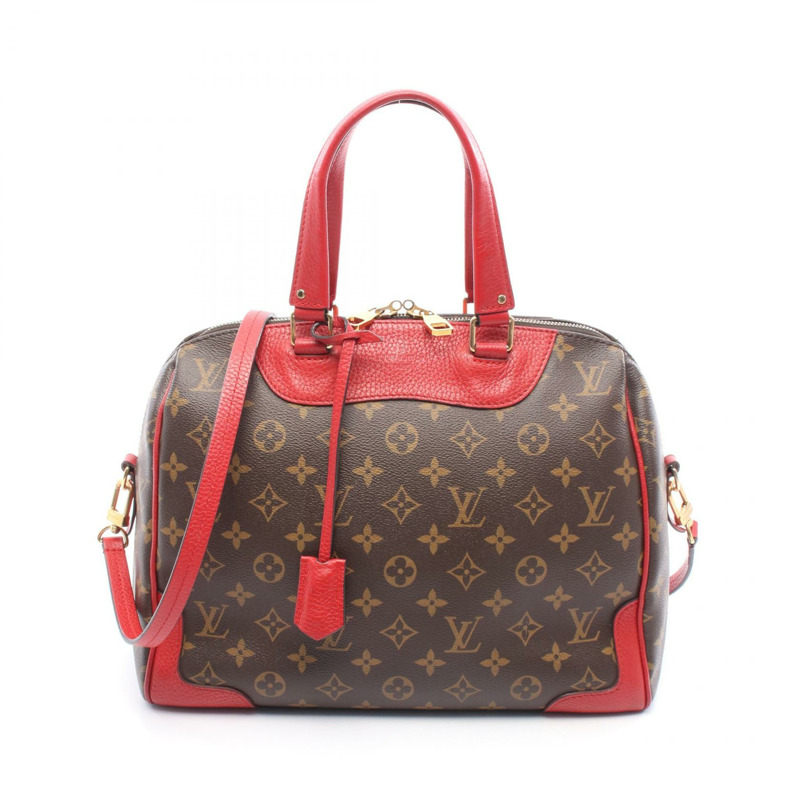LOUIS VUITTON Retiro PM 單肩包 M50057 Monogram 帆布 Coquelicot 二手-0