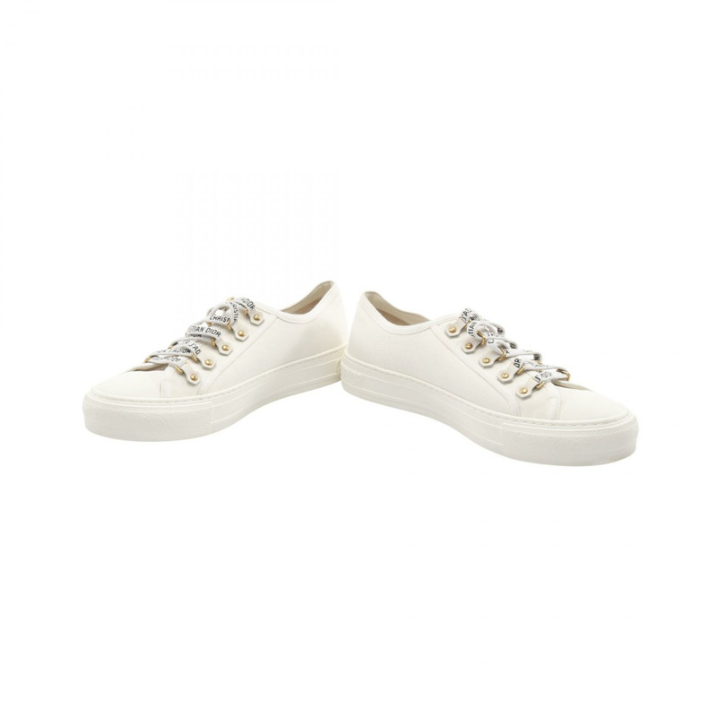 Dior Walk'n'Dior 白色帆布運動鞋，二手女款，尺寸 41-2
