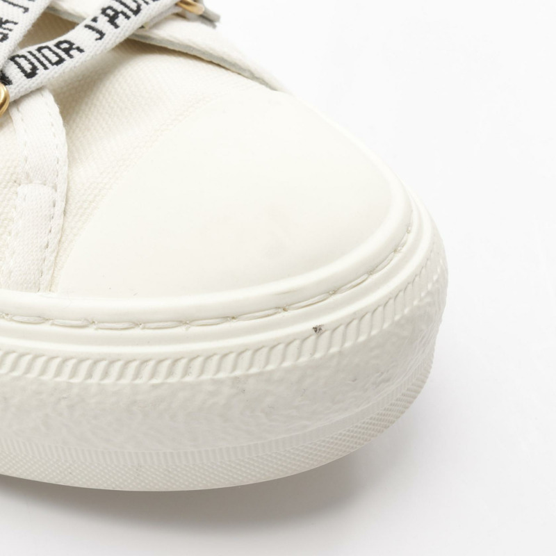 Dior Walk'n'Dior 白色帆布運動鞋，二手女款，尺寸 41-8