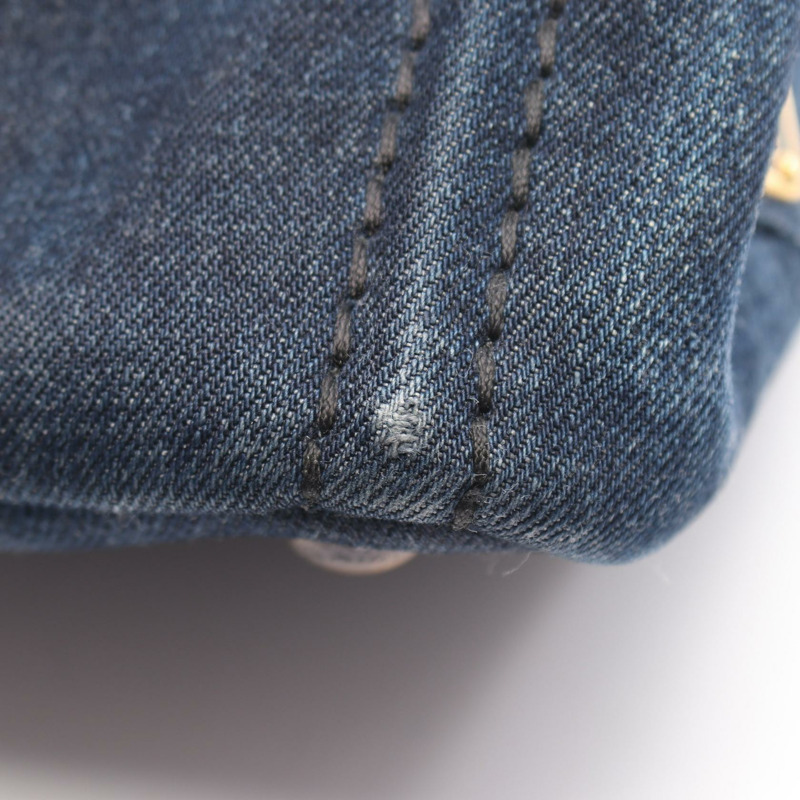 PRADA Canapa 兩用單肩托特包 1BG439 牛仔藍 二手 女款-4