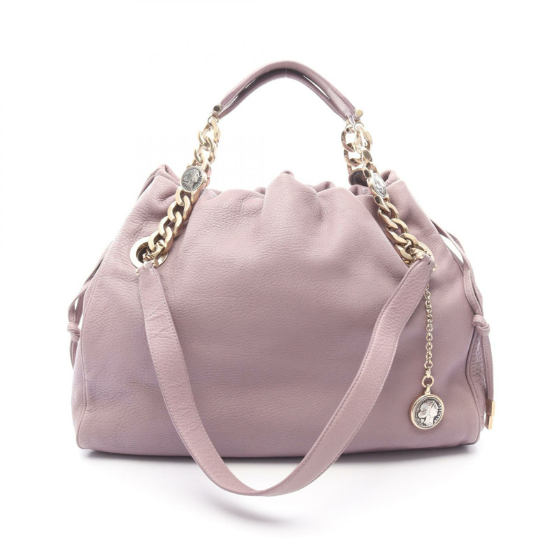 BVLGARI 手提單肩包 皮革 紫色 二手 女士 GHW-0