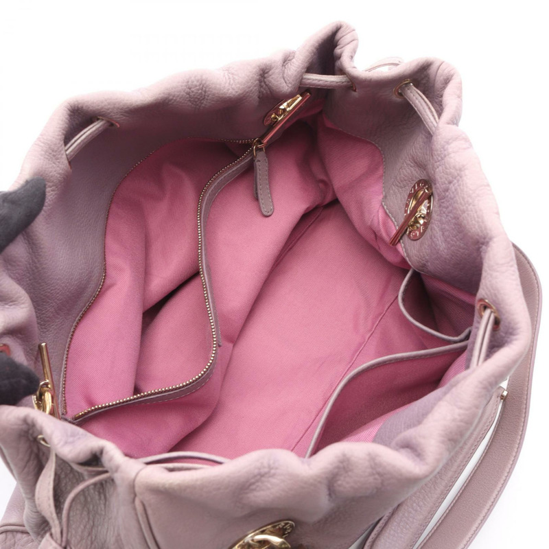 BVLGARI 手提單肩包 皮革 紫色 二手 女士 GHW-2