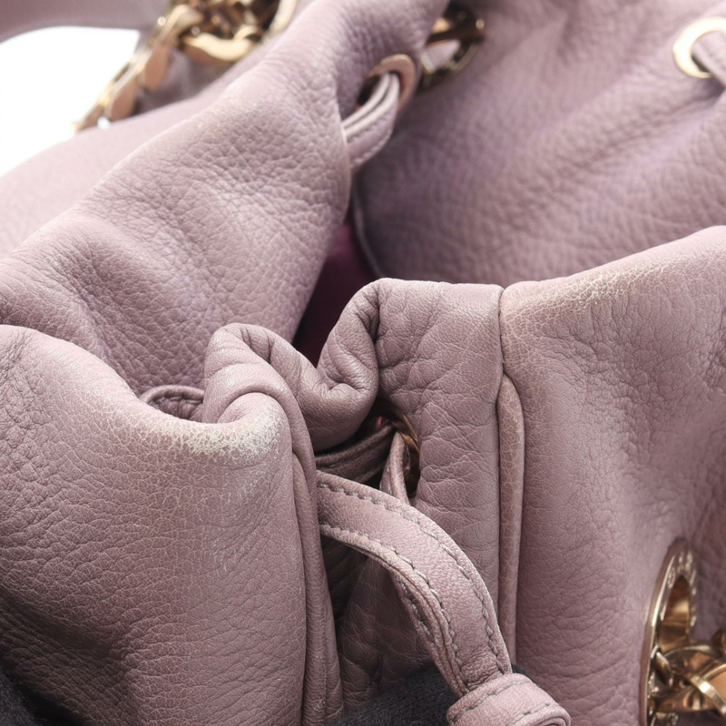 BVLGARI 手提單肩包 皮革 紫色 二手 女士 GHW-6