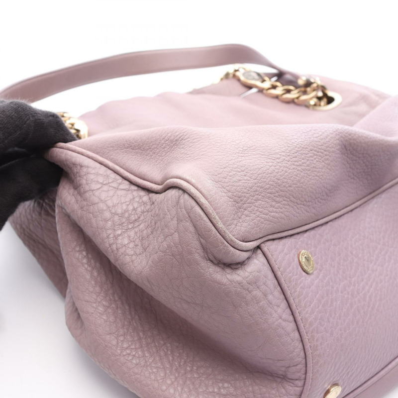 BVLGARI 手提單肩包 皮革 紫色 二手 女士 GHW-8