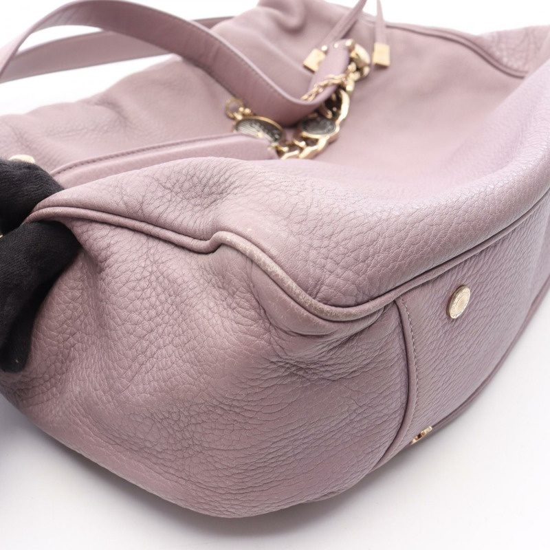 BVLGARI 手提單肩包 皮革 紫色 二手 女士 GHW-10