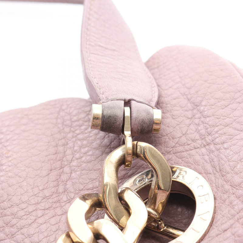 BVLGARI 手提單肩包 皮革 紫色 二手 女士 GHW-12