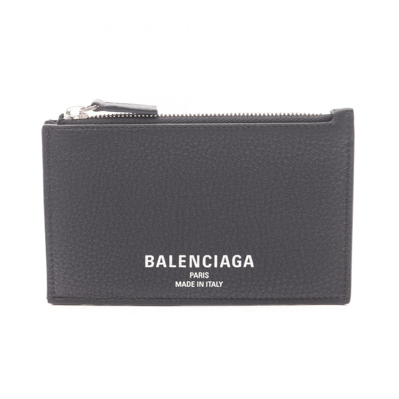 BALENCIAGA CASH 卡包 8066392ABV01000 黑色皮革 全新 男士 Logo-0
