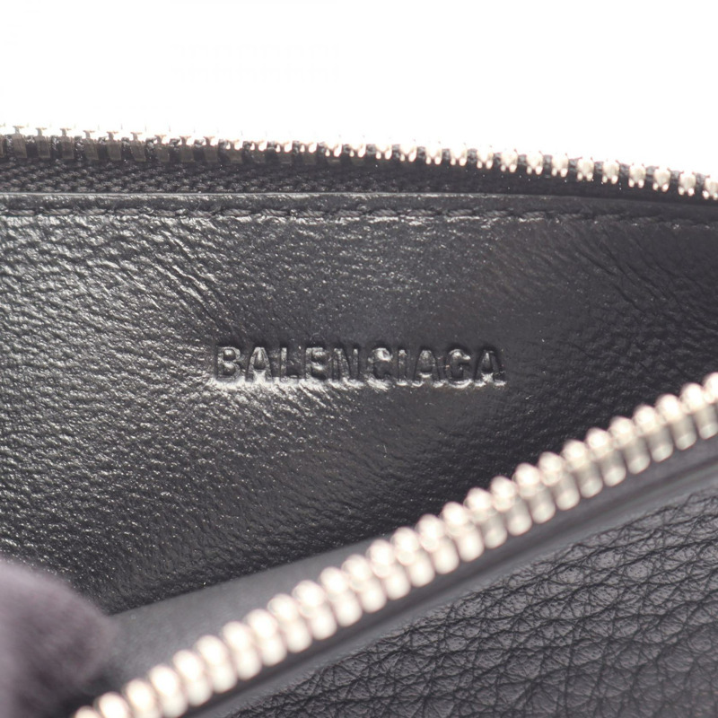 BALENCIAGA CASH 卡包 8066392ABV01000 黑色皮革 全新 男士 Logo-3