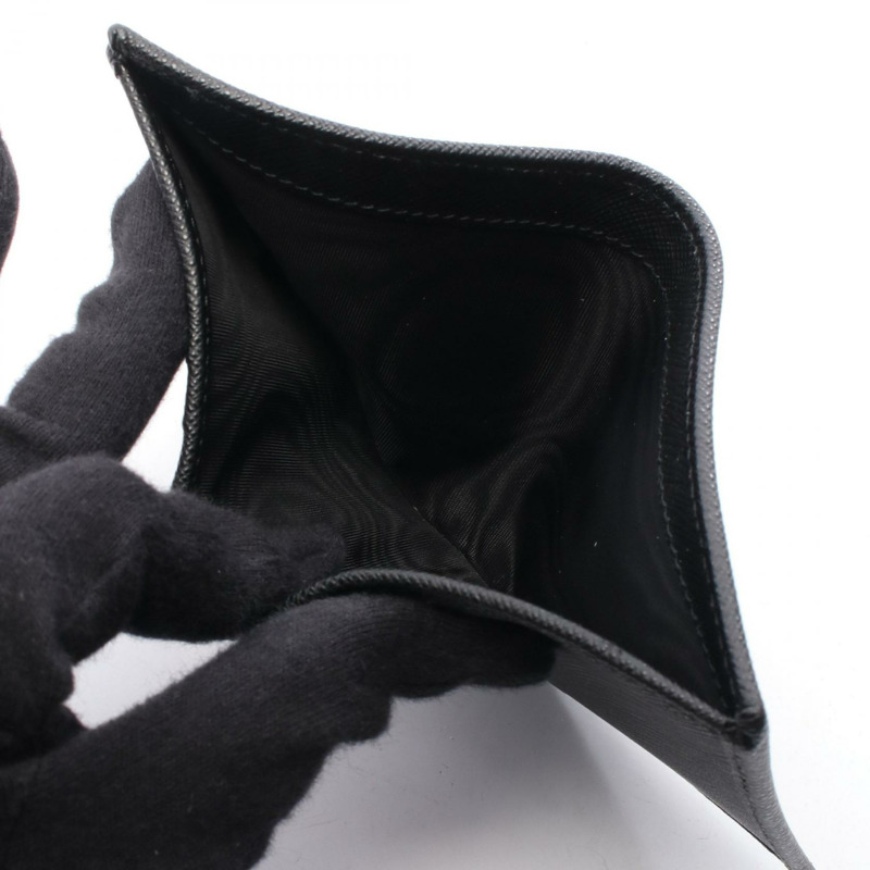 PRADA 皮夾 2MO0042DMHF0002 尼龍皮革黑色 全新男式-4