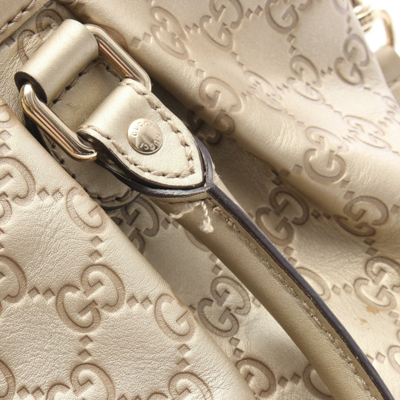 GUCCI Sukey Guccissima 斜背單肩包 247902 皮革 金色 二手-4