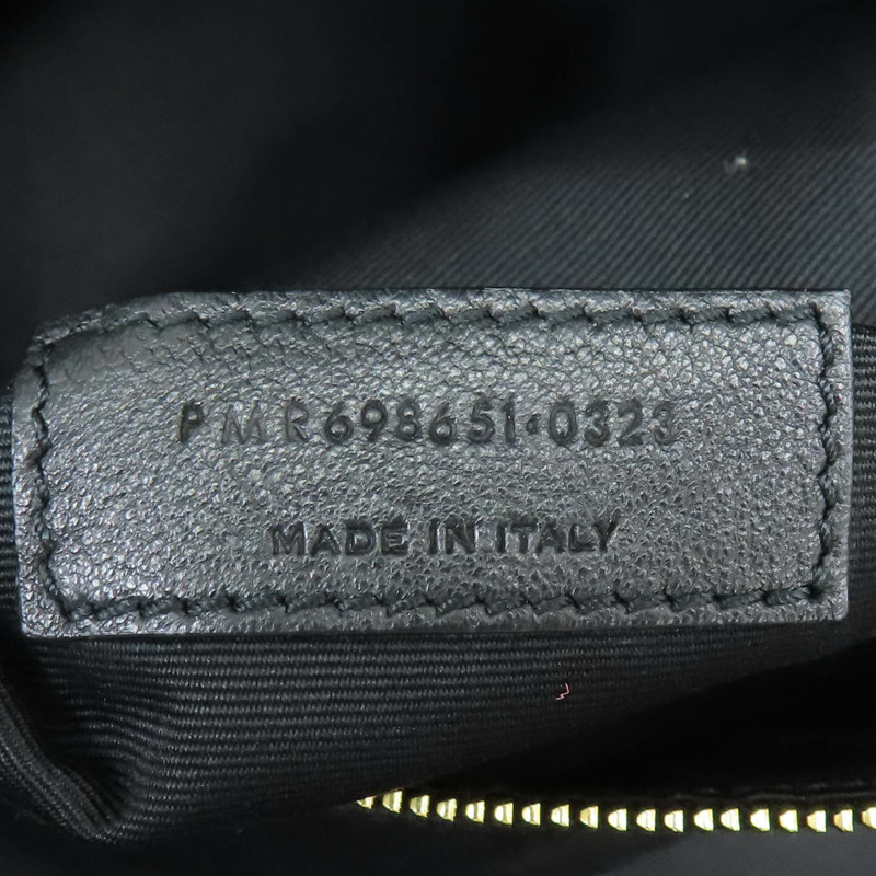 黑色 羊皮 菱格紋 ICARE 手提包 698651 【SAINT LAURENT YSL 聖羅蘭 】 698651-8