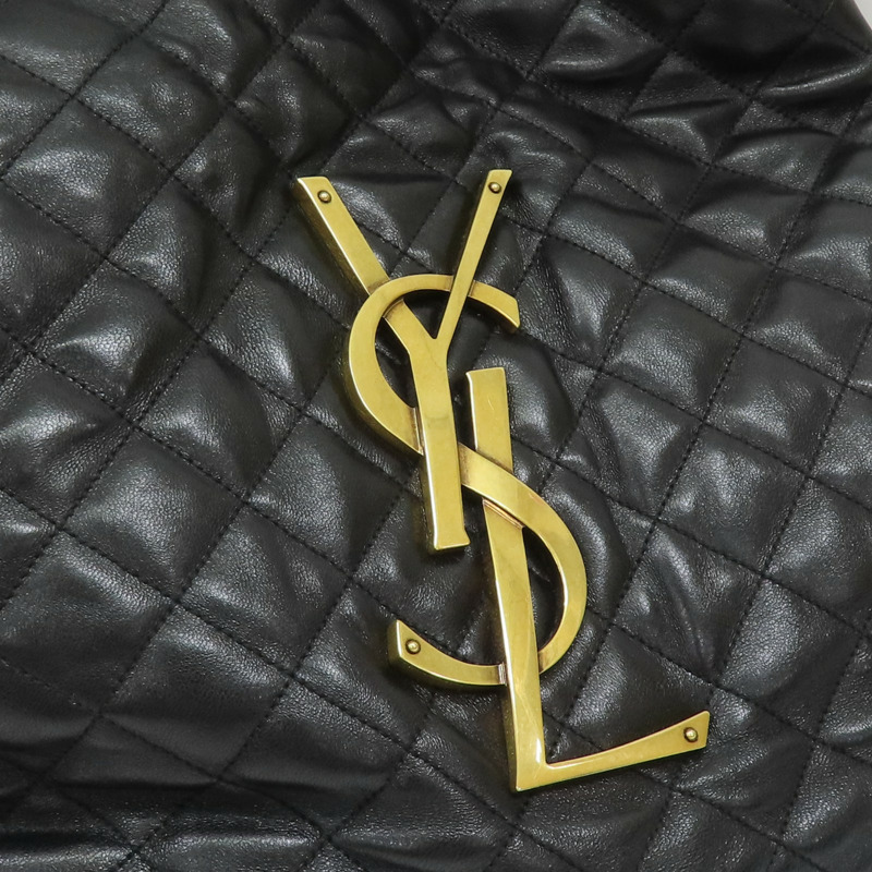 黑色 羊皮 菱格紋 ICARE 手提包 698651 【SAINT LAURENT YSL 聖羅蘭 】 698651-10