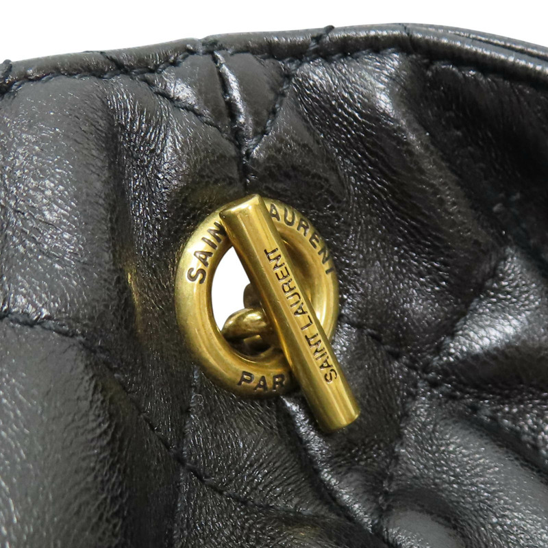 黑色 羊皮 菱格紋 ICARE 手提包 698651 【SAINT LAURENT YSL 聖羅蘭 】 698651-11