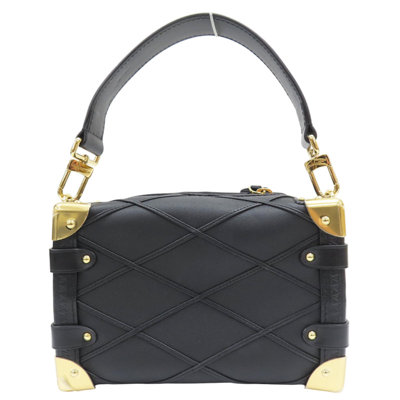 黑色 小羊皮 菱格 軟盒 Side Trunk 兩用包【LOUIS VUITTON LV 路易威登】 M83030-1
