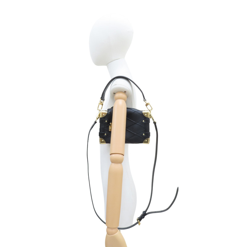 黑色 小羊皮 菱格 軟盒 Side Trunk 兩用包【LOUIS VUITTON LV 路易威登】 M83030-6