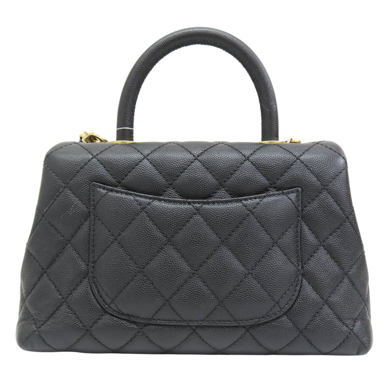 菱格紋 荔枝牛皮 COCO Handle XS 鍊帶 肩背包 金扣【CHANEL 香奈兒】 A92990-1