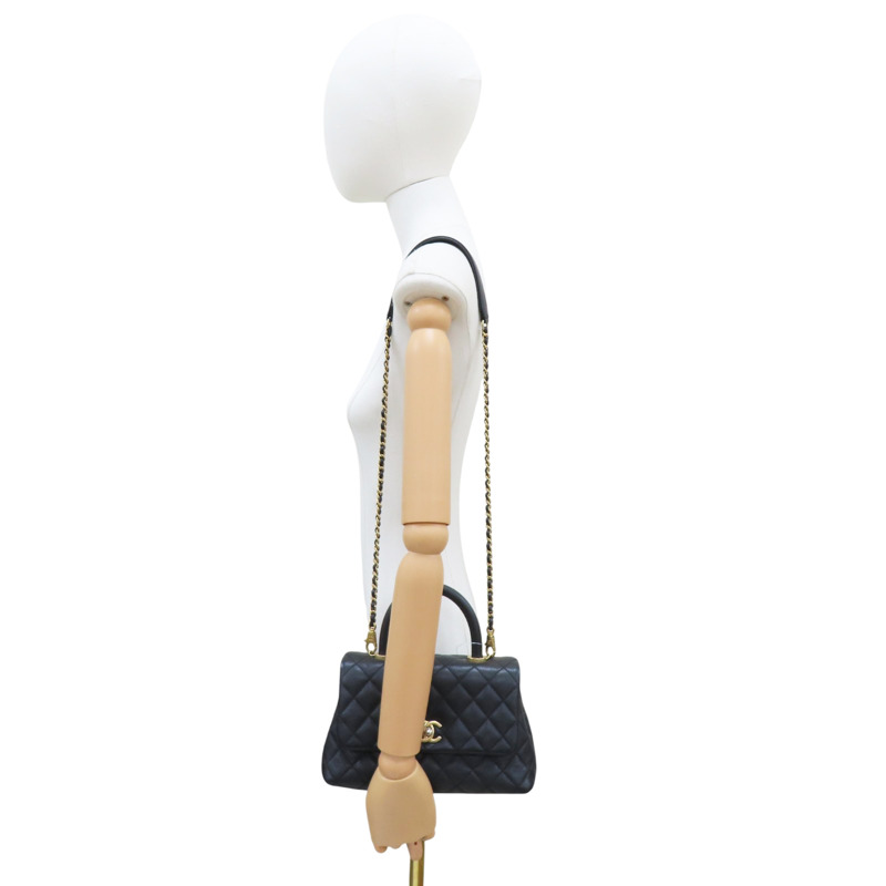 菱格紋 荔枝牛皮 COCO Handle XS 鍊帶 肩背包 金扣【CHANEL 香奈兒】 A92990-8