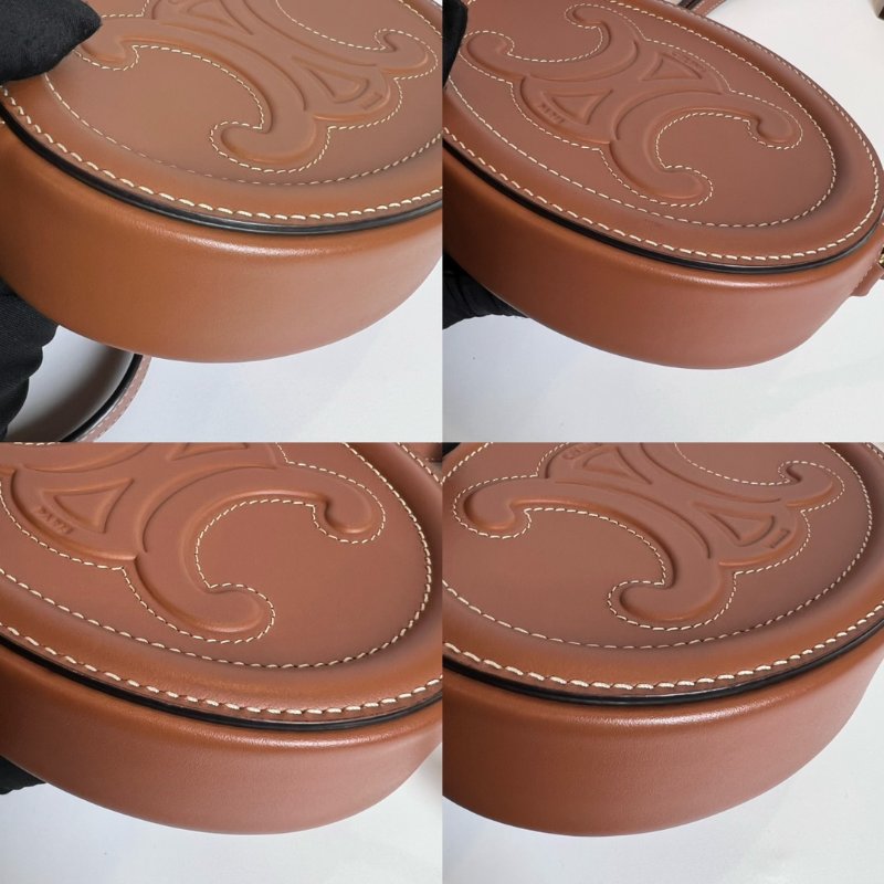 全新品 CELINE 焦糖色月餅包 小號-7