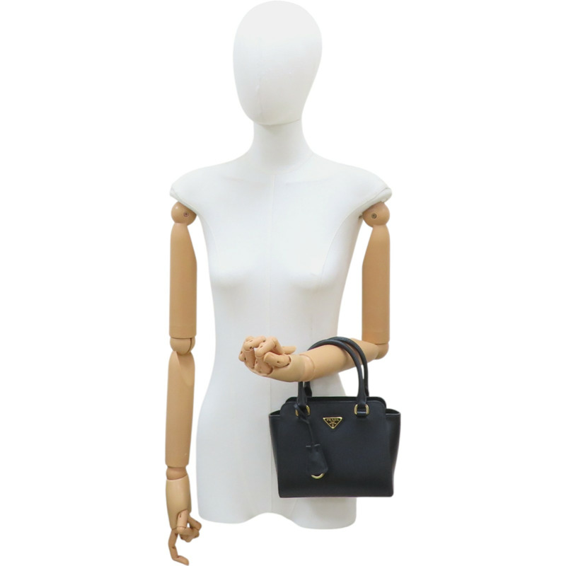 黑色牛皮 Galleria 兩用包【PRADA 普拉達】-8