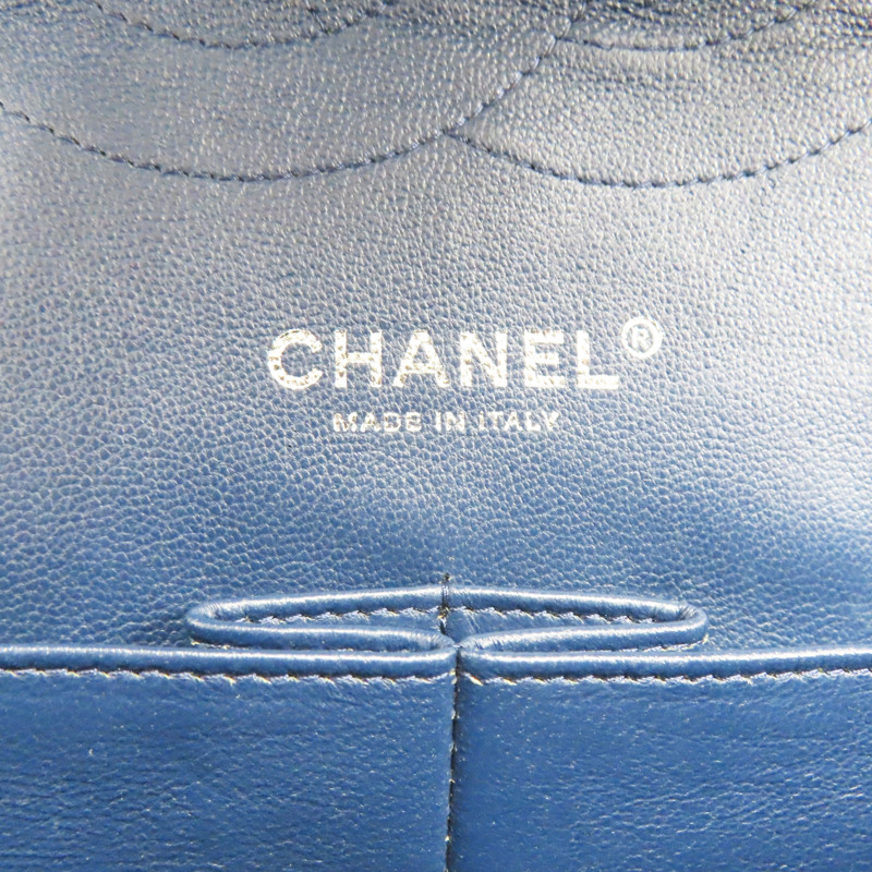 藍色 菱格紋 荔枝牛皮 Jumbo 30 肩背包【CHANEL 香奈兒】 A58600-5