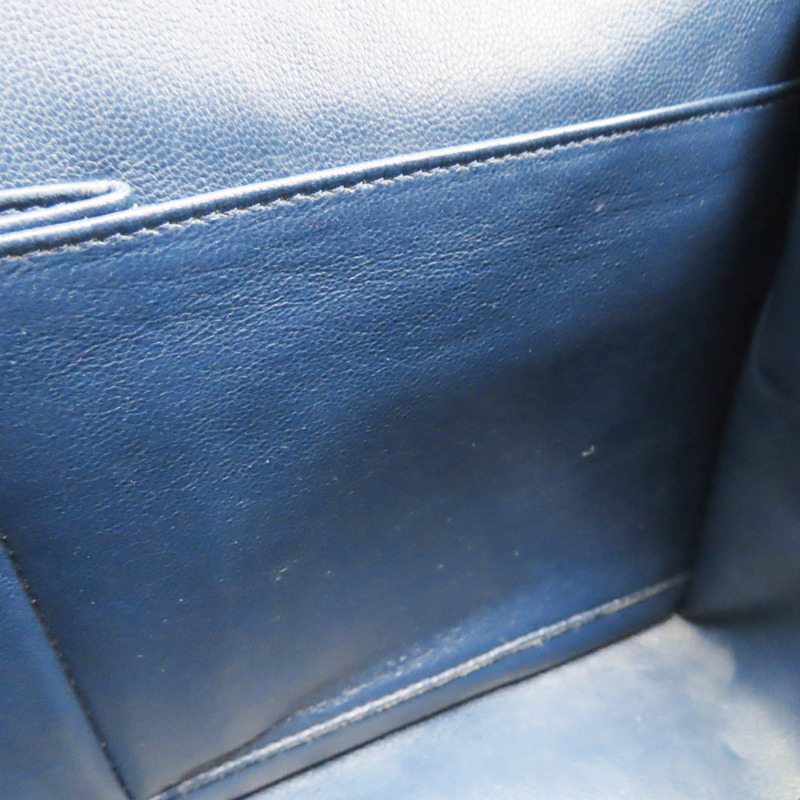 藍色 菱格紋 荔枝牛皮 Jumbo 30 肩背包【CHANEL 香奈兒】 A58600-12