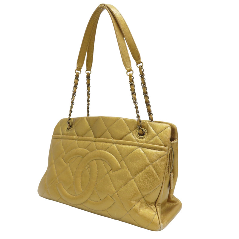 金色 菱格紋 荔枝牛皮 Timeless CC 肩背包【CHANEL 香奈兒】-2