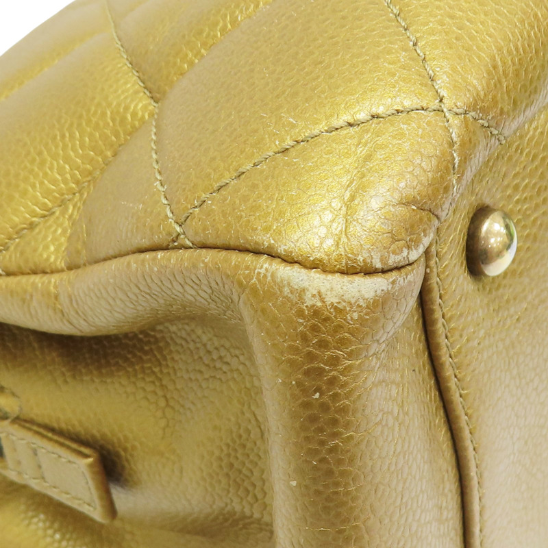 金色 菱格紋 荔枝牛皮 Timeless CC 肩背包【CHANEL 香奈兒】-11