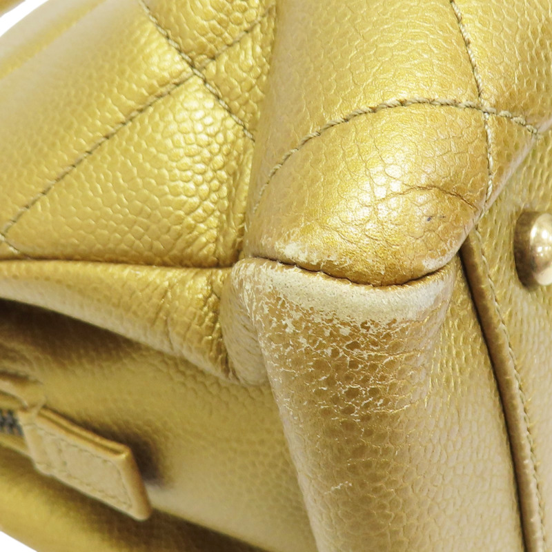 金色 菱格紋 荔枝牛皮 Timeless CC 肩背包【CHANEL 香奈兒】-14