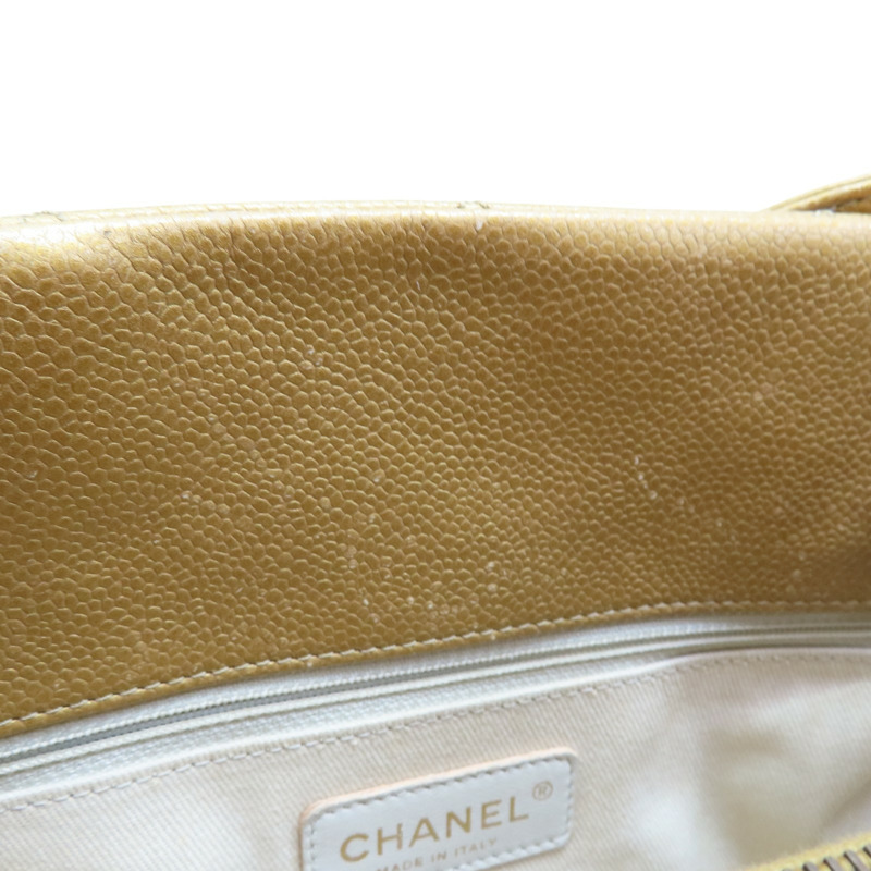 金色 菱格紋 荔枝牛皮 Timeless CC 肩背包【CHANEL 香奈兒】-16