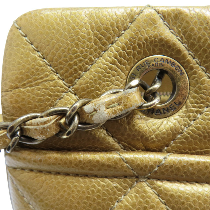 金色 菱格紋 荔枝牛皮 Timeless CC 肩背包【CHANEL 香奈兒】-17
