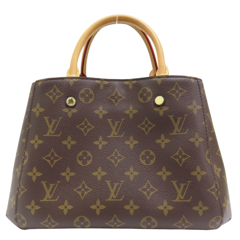 棕色 原花 PVC塗層帆布 Montaigne BB 两用包【LOUIS VUITTON LV 路易威登】 M41055-1
