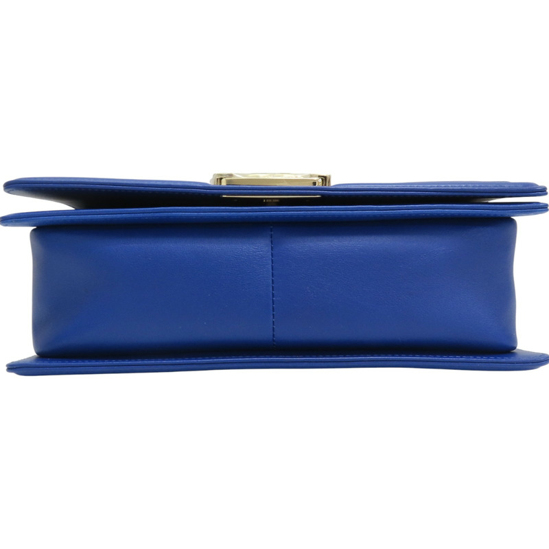 藍色羊皮 Boy25cm 肩背包 A67086 [CHANEL 香奈兒] A67086-3