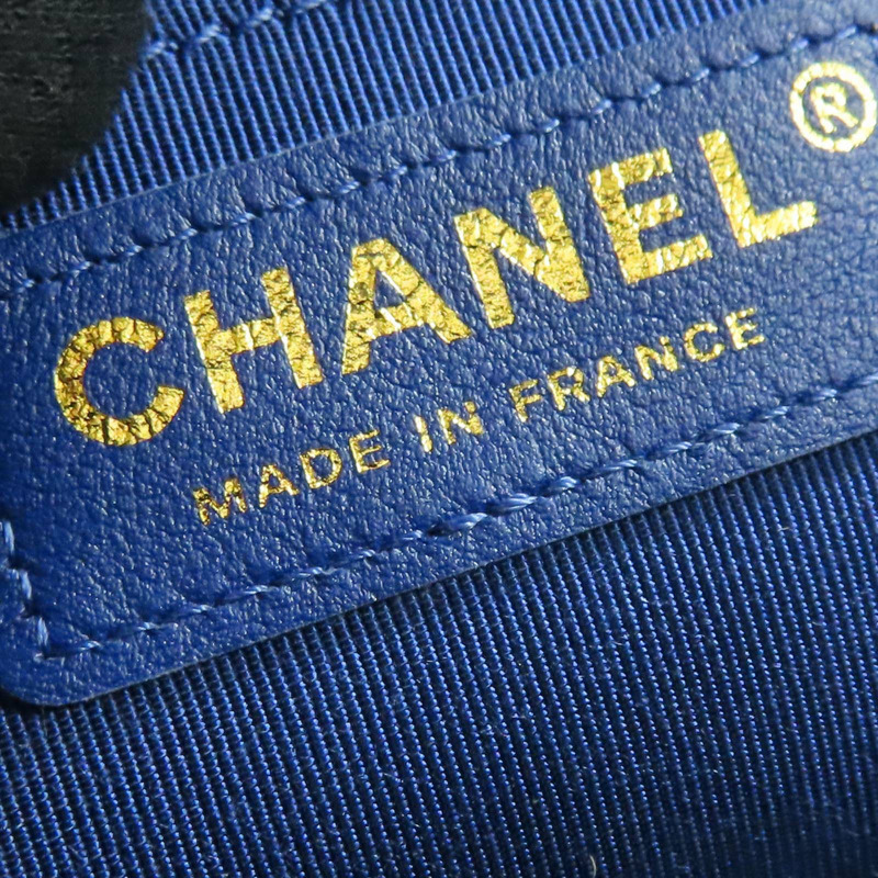 藍色羊皮 Boy25cm 肩背包 A67086 [CHANEL 香奈兒] A67086-6