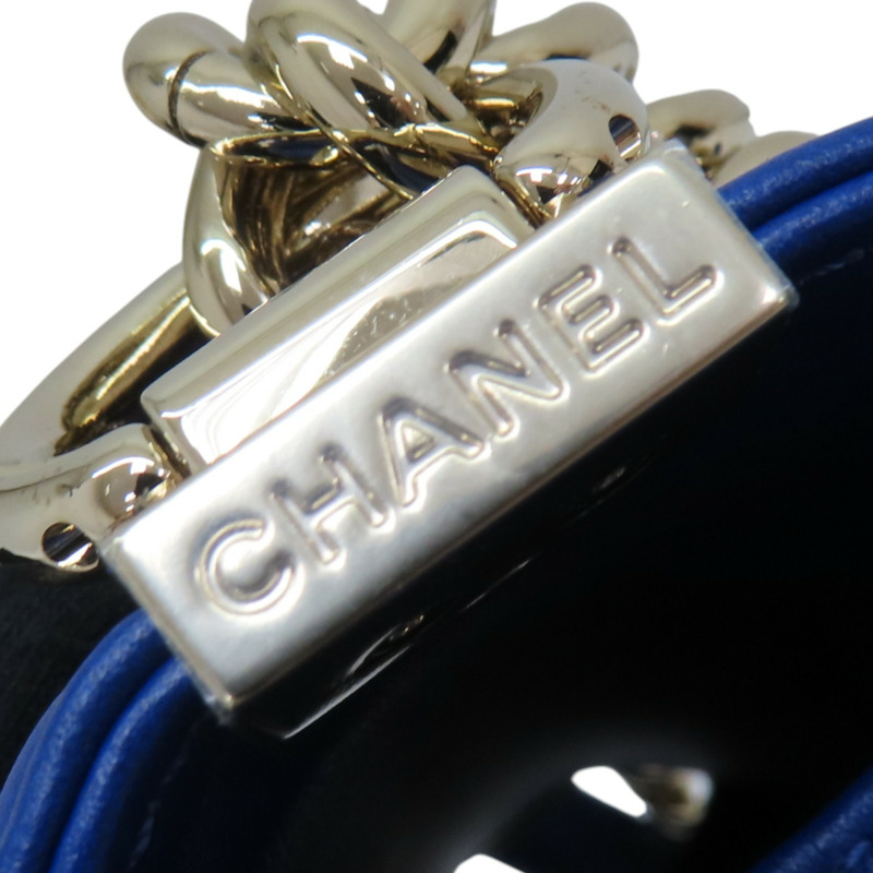 藍色羊皮 Boy25cm 肩背包 A67086 [CHANEL 香奈兒] A67086-18