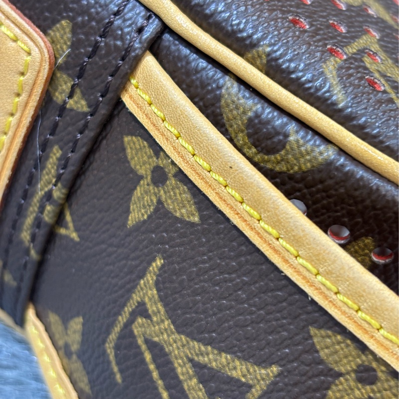 LV 橘 原花 洞洞 包 肩背包 手提包 M95177 方塊包 晚宴包 鎖頭包 拉鍊包-34