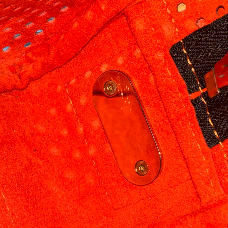 LV 橘 原花 洞洞 包 肩背包 手提包 M95177 方塊包 晚宴包 鎖頭包 拉鍊包-46