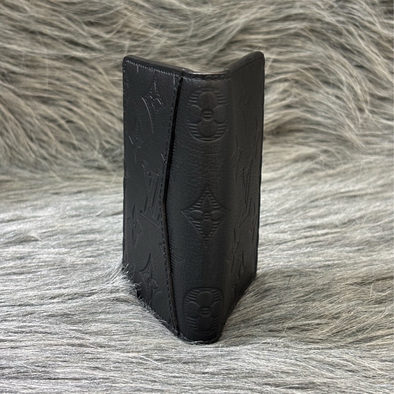 LV M62899 黑色原花老花字紋牛皮 萬用錢包信用卡夾證件套悠遊卡夾名片夾名片包-1
