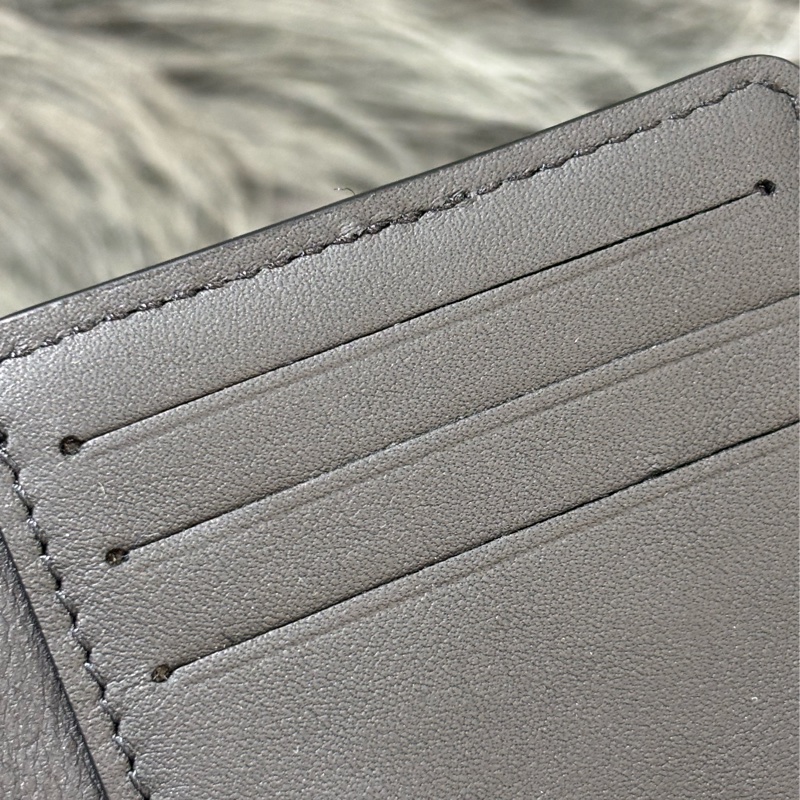 LV M62899 黑色原花老花字紋牛皮 萬用錢包信用卡夾證件套悠遊卡夾名片夾名片包-15