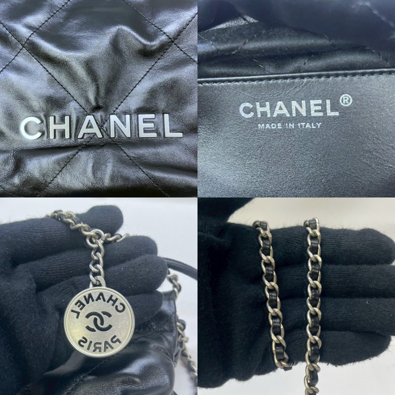 CHANEL MINI黑銀22包-5