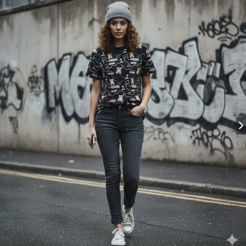 🚨 雙11最後倒數・今晚錯過等明年！【MOSCHINO】滿版印花LOGO 黑色T恤