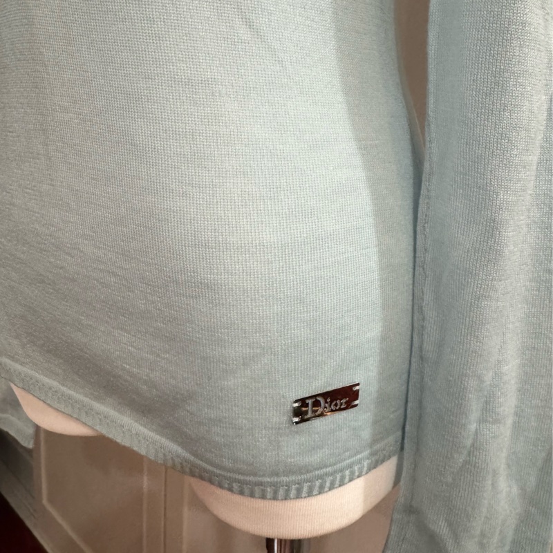 近新Dior迪奧100%喀什米爾羊絨薄長袖毛衣F36適合S-2