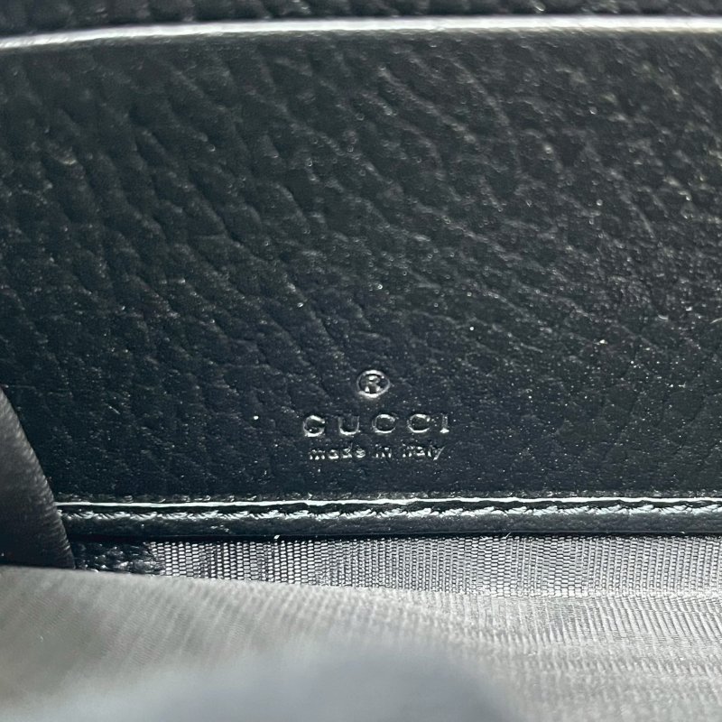 GUCCI 帆布拚皮革拉鍊長夾-6