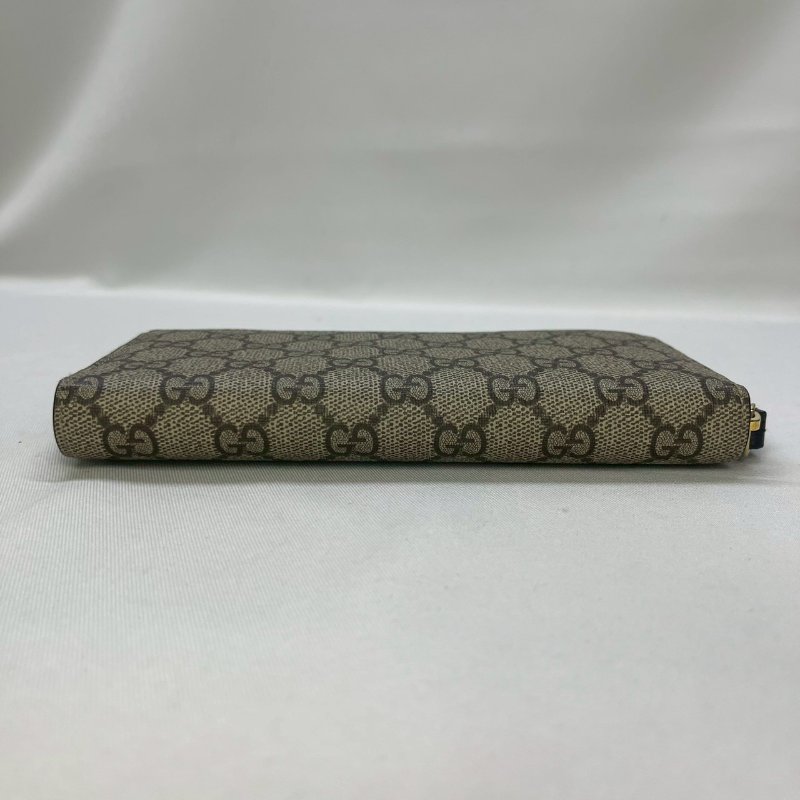 GUCCI 帆布拚皮革拉鍊長夾-7