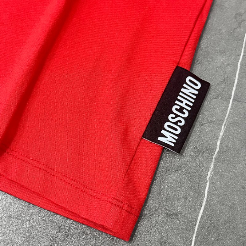 🚨 雙11最後倒數・今晚錯過等明年!【MOSCHINO】TOY泰迪熊LOGO紅色T恤-5