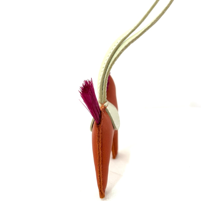 HERMES米白/桃/楓葉色小馬-1