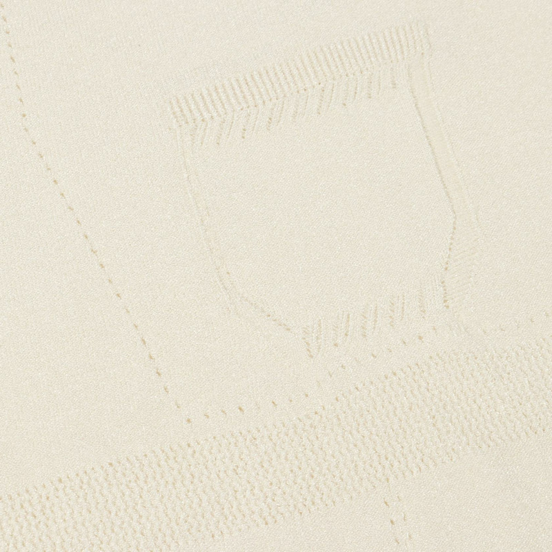 CHANEL COCO Mark 針織短袖 P21350V01291 人造絲白色二手女款 #38-5